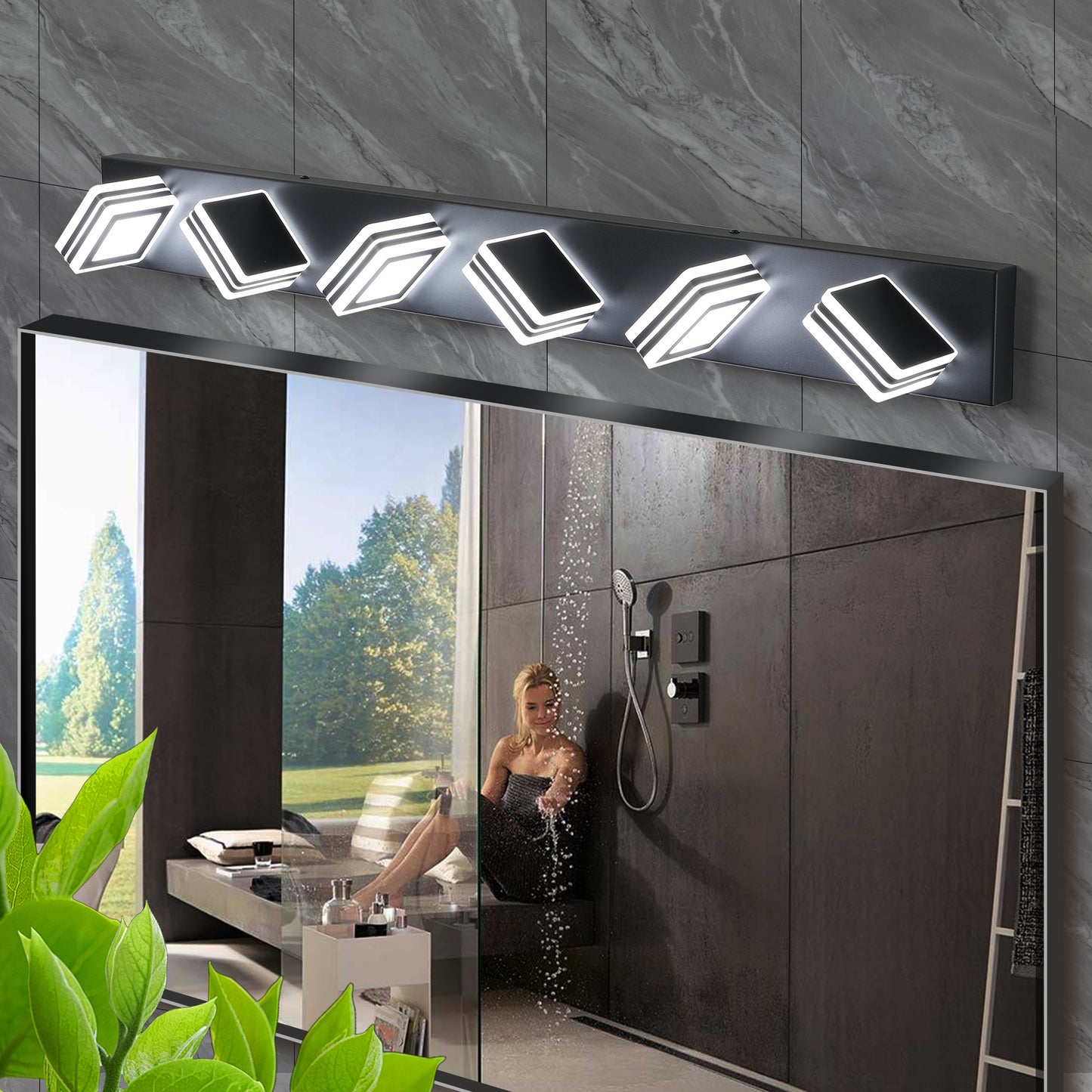 Sleek 6-Light Dimmable Vanity Glow