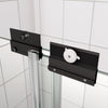 Sleek Bypass Sliding Shower Door in Matt Black Glass