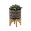 Stylish Black Planter with Stand