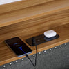 Cozy Grey Twin Sofa Bed with LED Lights & Storage Features