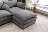 Chic Modular L-Shaped Sofa with Ottoman