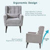 Chic Gray Lounge Chair with Comfort Pillow