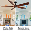 Rustic Walnut Ceiling Fan with Remote