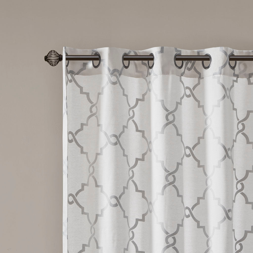 Fretwork Charm Grommet Curtain Panel