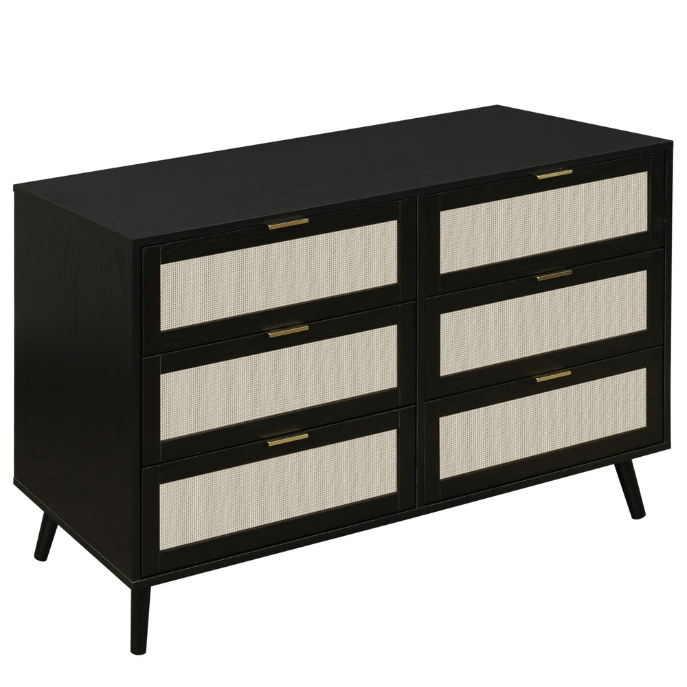 Chic Black Wooden Dresser