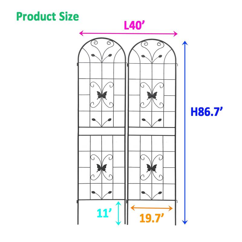 Garden Climbing Trellis Duo - Rustproof Support for Flowers and Vines