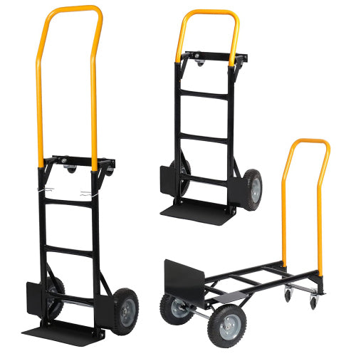 Versatile Heavy-Duty Cart: Dual Dolly & Push Design for Easy Moving