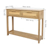 Chic Rattan Console Table with Storage