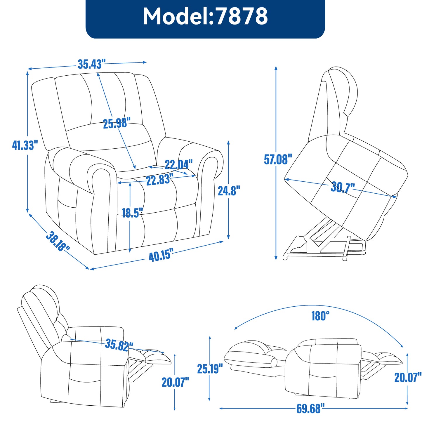 CozyLift Recliner with Heat & Massage - Heavy Duty Comfort