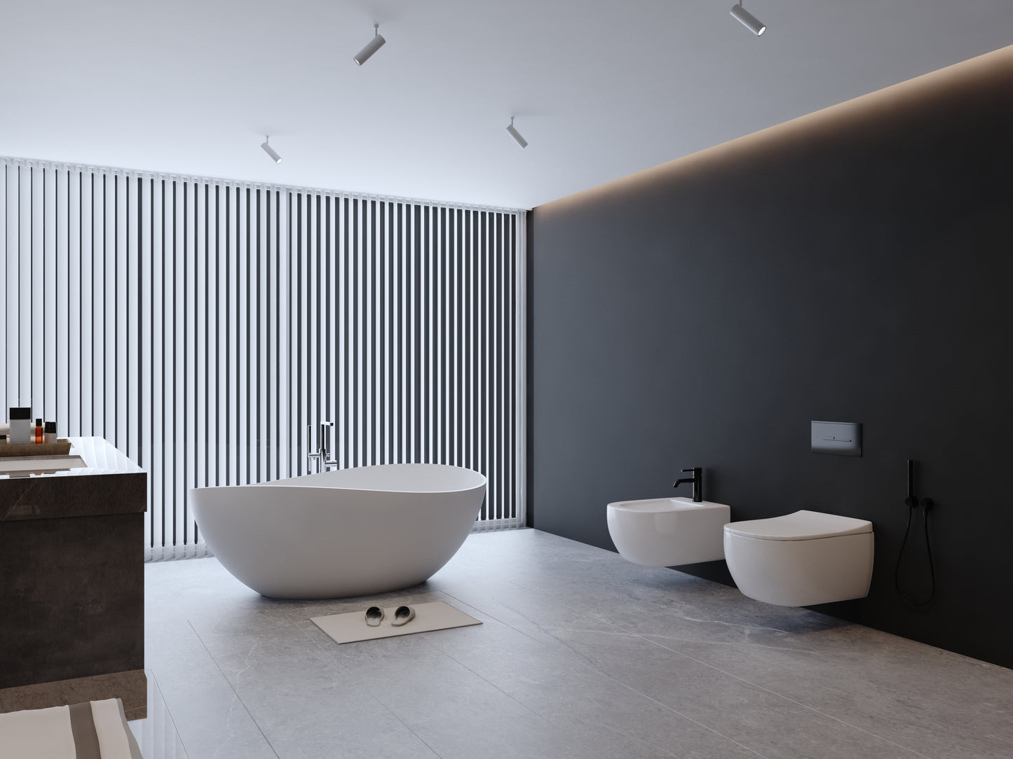 Luxury Soaking Tub in Matte White