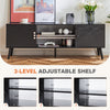 Sleek TV Stand with Adjustable Shelves and Storage