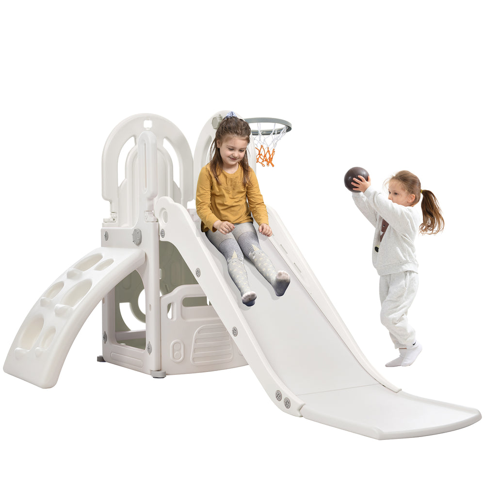 Playtime Adventure Climber with Slide and Basketball Hoop