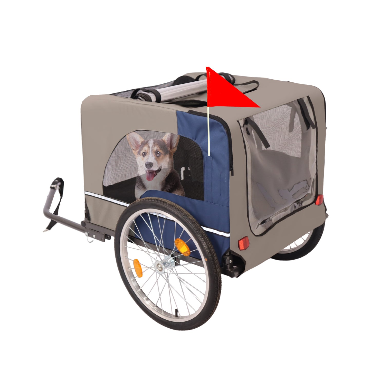 Paw Pedaler Dog Bike Trailer – Cozy & Safe Ride for Your Pup!