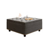 Sleek Storage Ottoman with Chic Nailhead Design