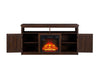 Cozy Farmhouse TV Stand with Fireplace