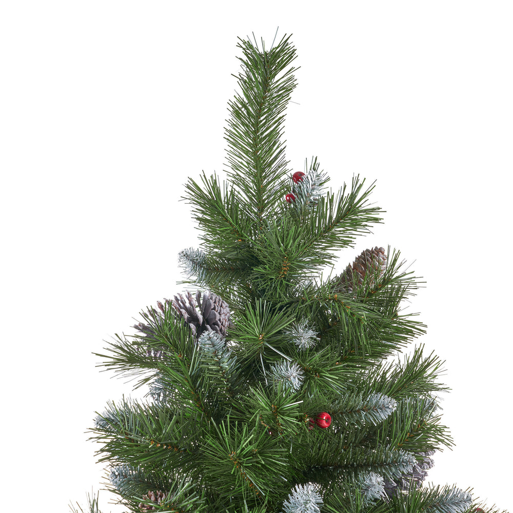 Frosted Pine Cone & Berry Christmas Tree