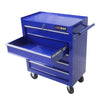 Blue Rolling Tool Cart with 5 Drawers