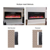 Sleek Wall-Mounted Electric Fireplace with Colorful Flames & Remote Control