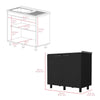 Burwood Black Utility Sink Cabinet