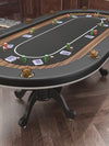 Chic Oval Aura Waterproof Poker Table