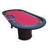 Ultimate Texas Hold'em Poker Table with Red Racetrack Design