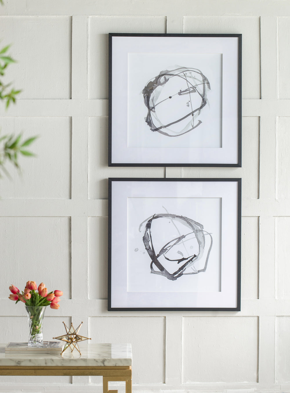 Chic Duo: Modern Abstract Wall Art