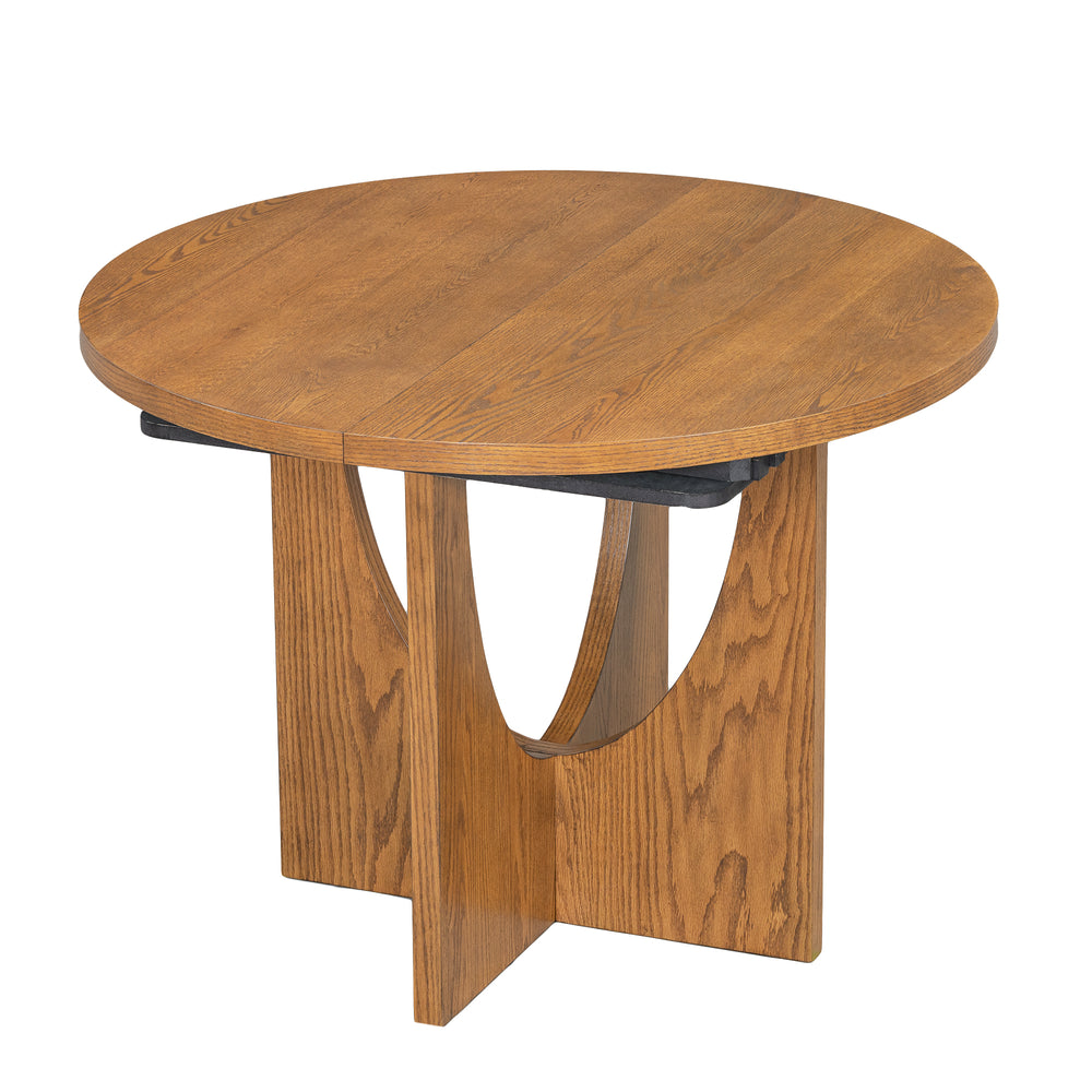 Cozy Walnut Dining Set with Extendable Table