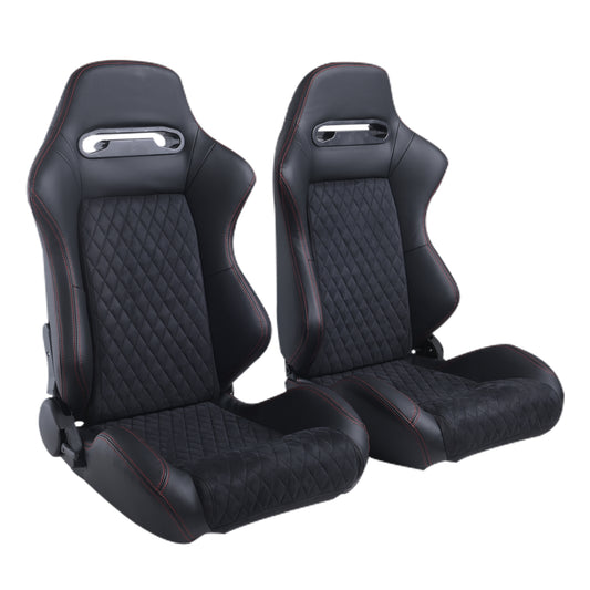 Speedy Comfort Racing Seats - Suede & PVC Duo!