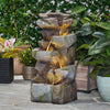 Candler Stone Gray Tiered Fountain – No Assembly Needed!