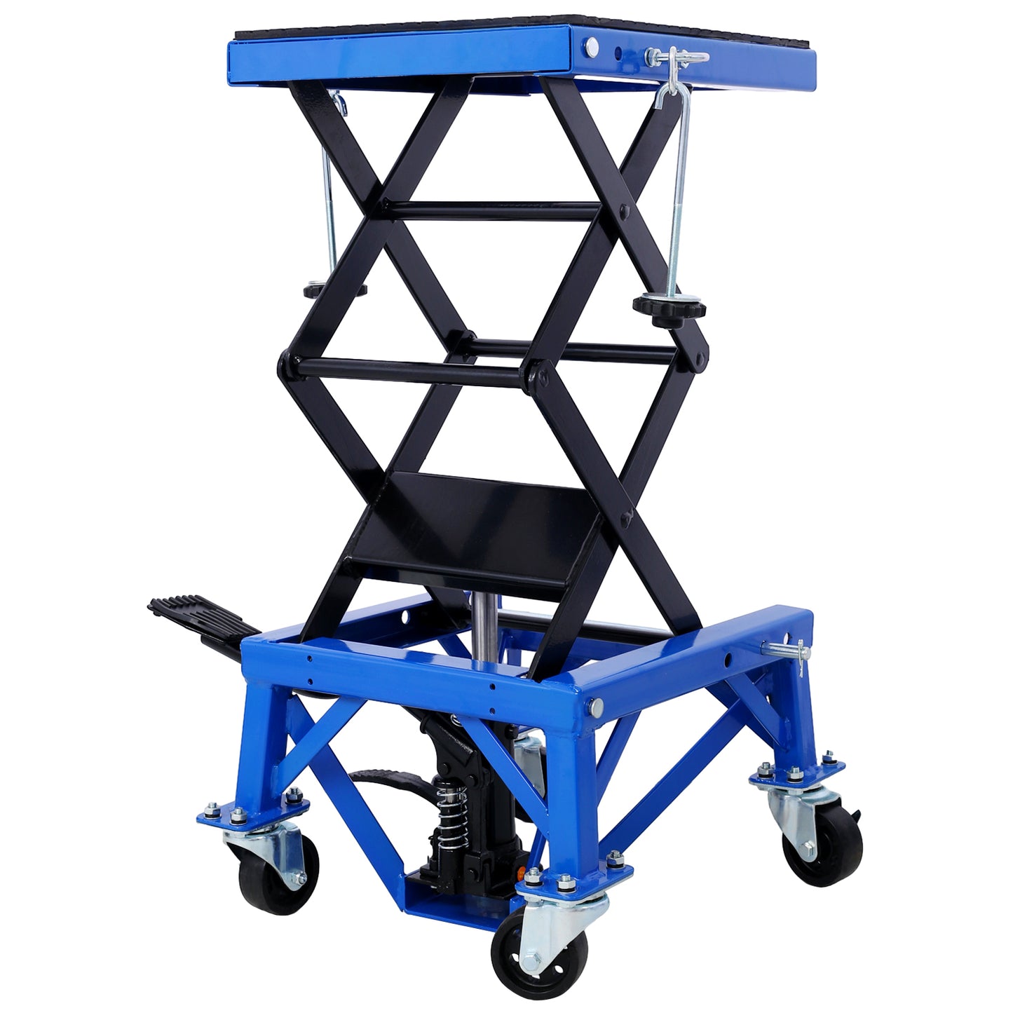 Blue Hydraulic Motorcycle Scissor Lift Jack