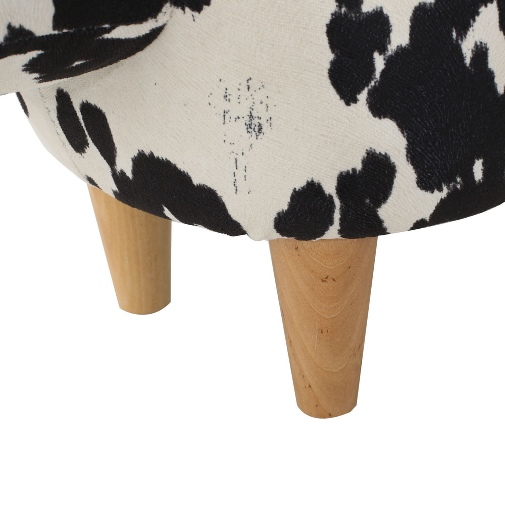 Cow Delight Velvet Ottoman