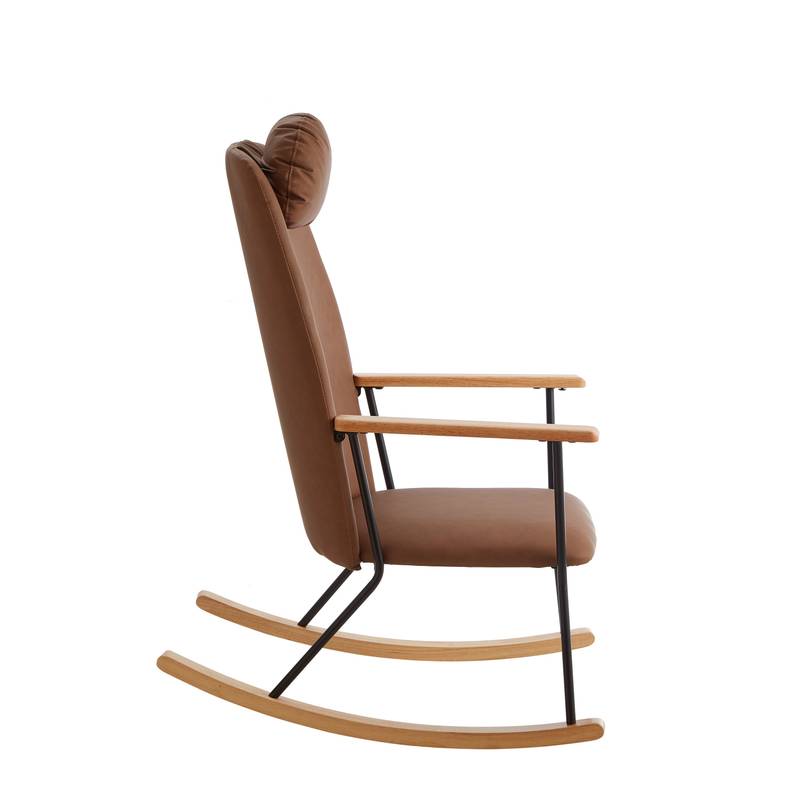 Cozy Rocking Chair with Adjustable Headrest
