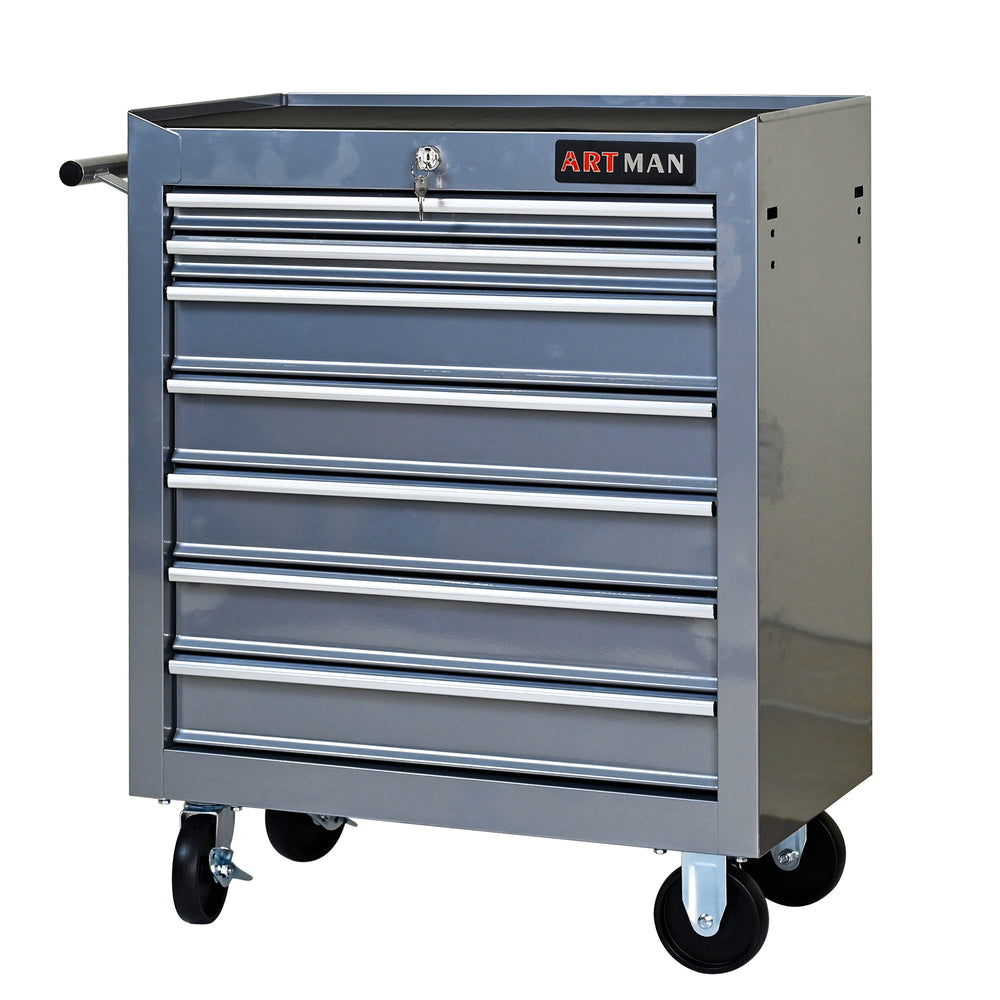 Rolling Multi-Tool Cart in Silver