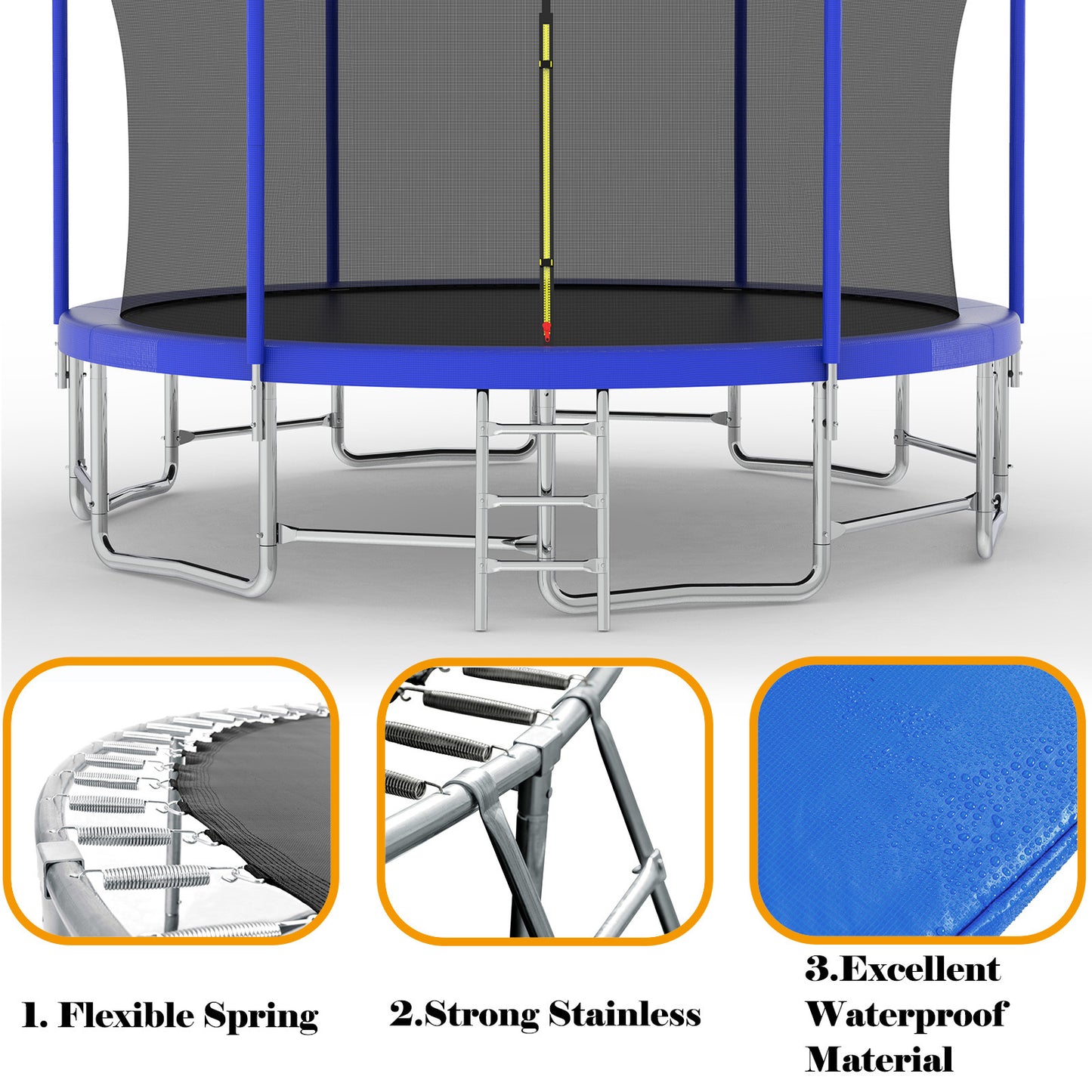 Big Jump Fun Trampoline for Kids with Safety Net