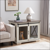 Charming Dog Crate End Table with Barn Door