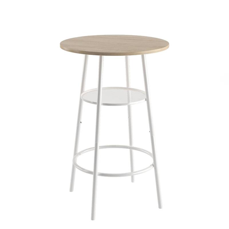 Chic Bar Set with Stylish Stools and Backrest