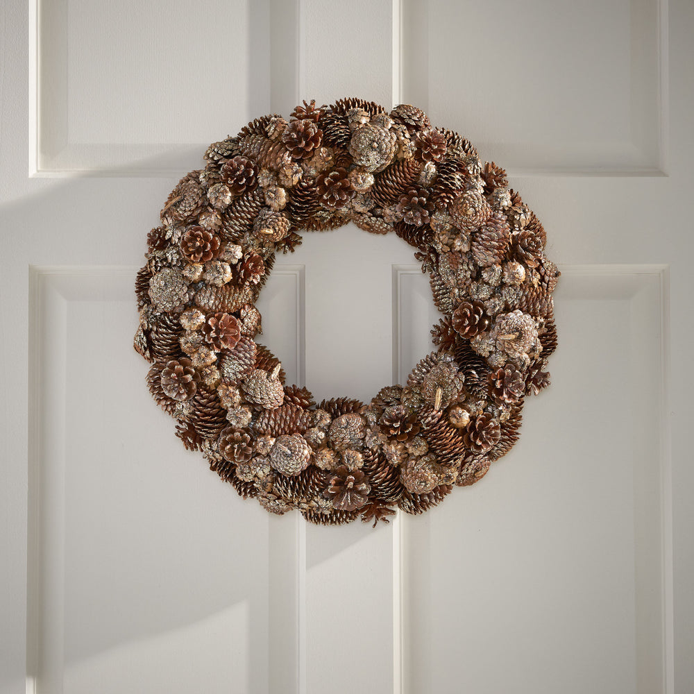 Cozy Pine Cone Wreath