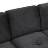 Chic Reversible Sectional Sofa with Storage Ottoman