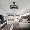 Rustic Caged Ceiling Fan with Remote - Perfect for Your Farmhouse!