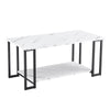 Sleek Marble & Iron Coffee Table