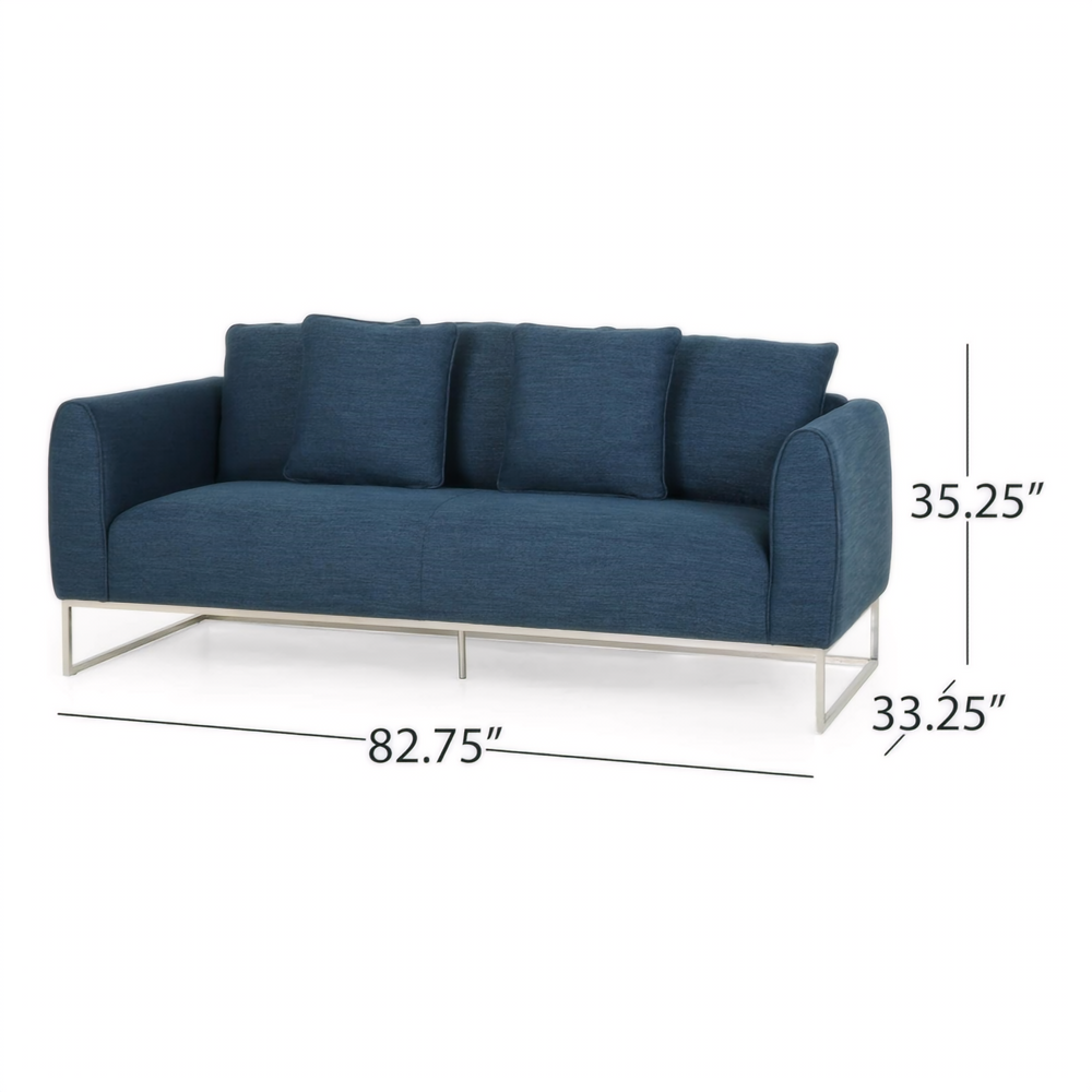 Navy Bliss Small Space Sofa