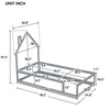 Cozy Grey House Bed for Kids