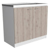 Smokey Oak Utility Sink & Cabinet Combo