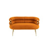 Chic Mini Loveseat in Orange