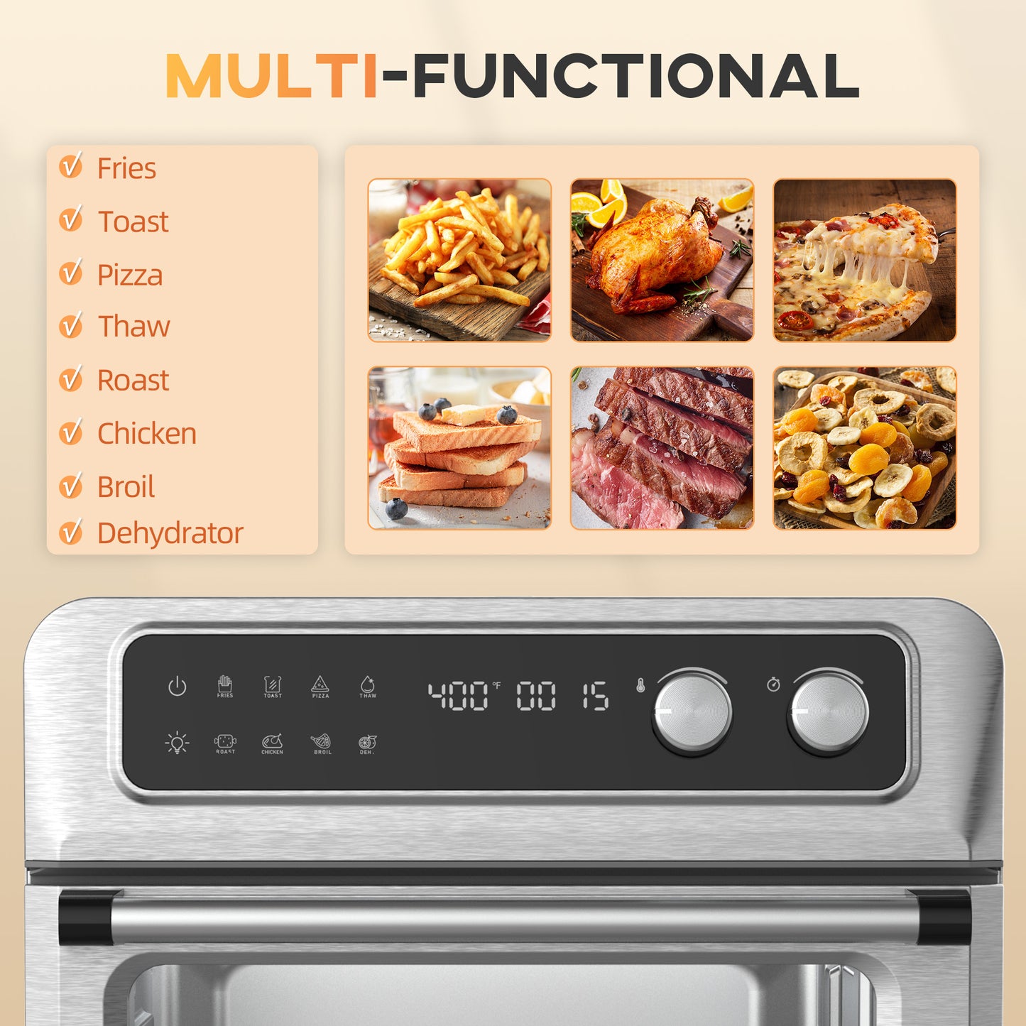 Ultimate Air Fryer Toaster Oven – 8-in-1 Kitchen Magic