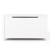 Whimsical White Wooden Toy Box with Safety Lid