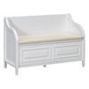 Rustic Charm Storage Bench with Safety Hinge