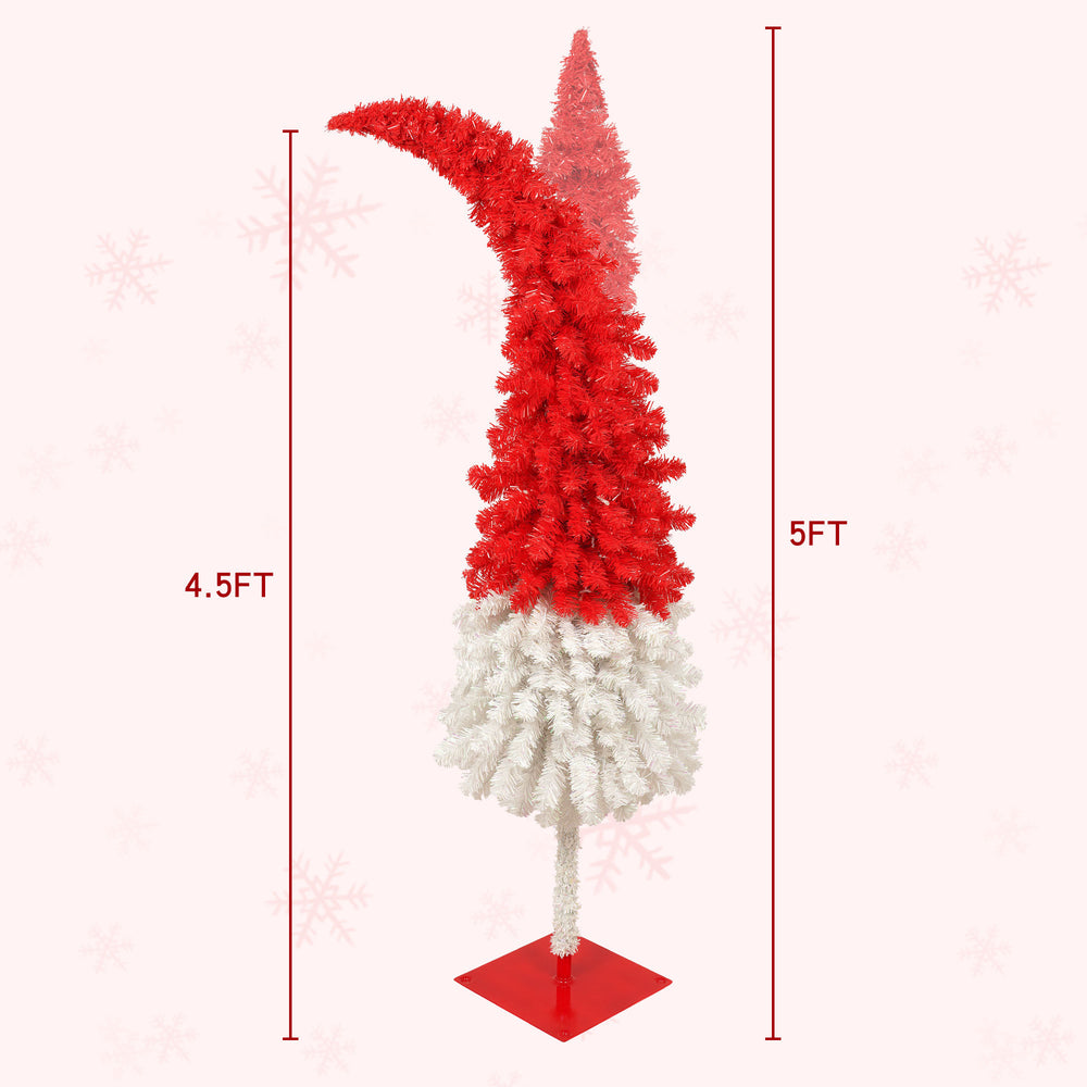 Bendable Fir Holiday Tree with Lights and Santa Hat Style