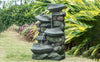 Serene Stone Cascade Fountain with LED Lights