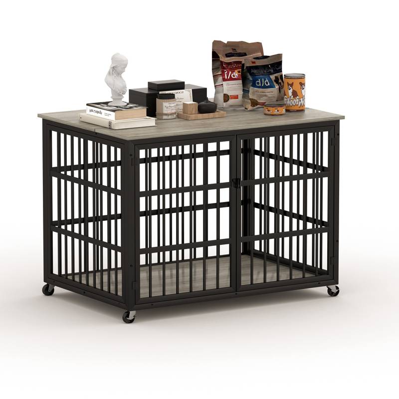 Chic Canine Crate with Side Access - Grey